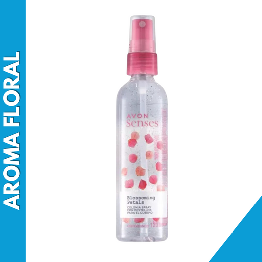 COLONIA SPRAY CON DESTELLOS BLOSSOMING PETALS AVON SENSES