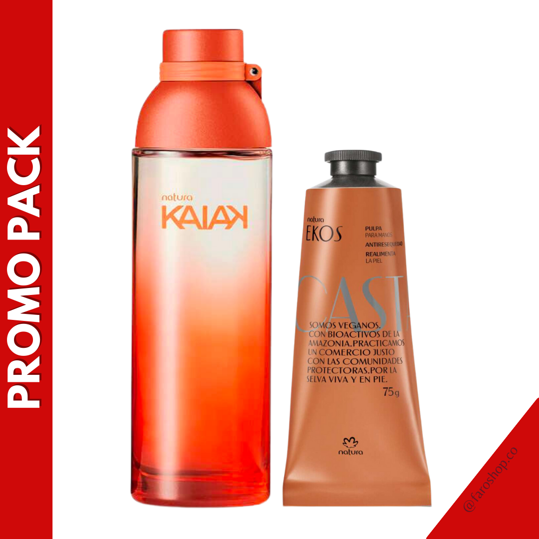 PROMOPACK PERFUME KAIAK FEMENINO + PULPA EKOS CASTAÑA