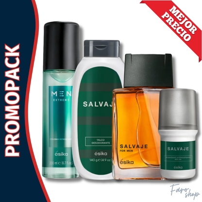 PROMOPACK PERFUME SALVAJE + TALCO + DESODORANTE + SPLASH