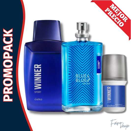 PROMOPACK WINNER SPORT + BLUE & BLUE + DESODORANTE